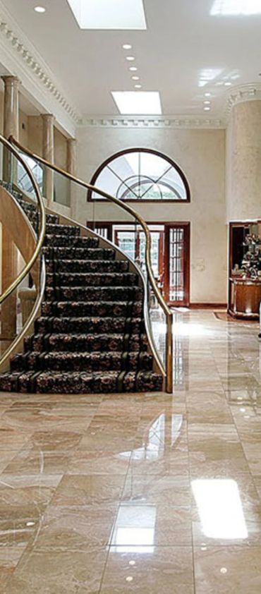 High Polish on Marble floor done by Stone Master and Tile Care