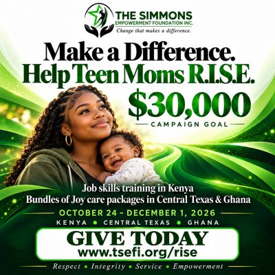 Campaign to support teen moms with $30,000 goal by The Simmons Empowerment Foundation.