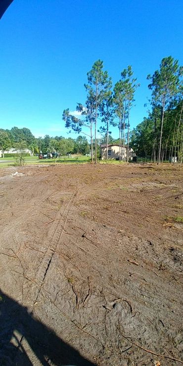 Typical lot cleared, hauled & rough grade