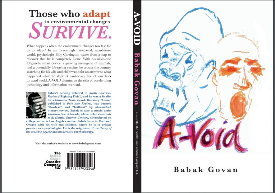 Book jacket for Babak Govan's novel A-Void