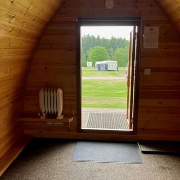 Inside our Glamping pods