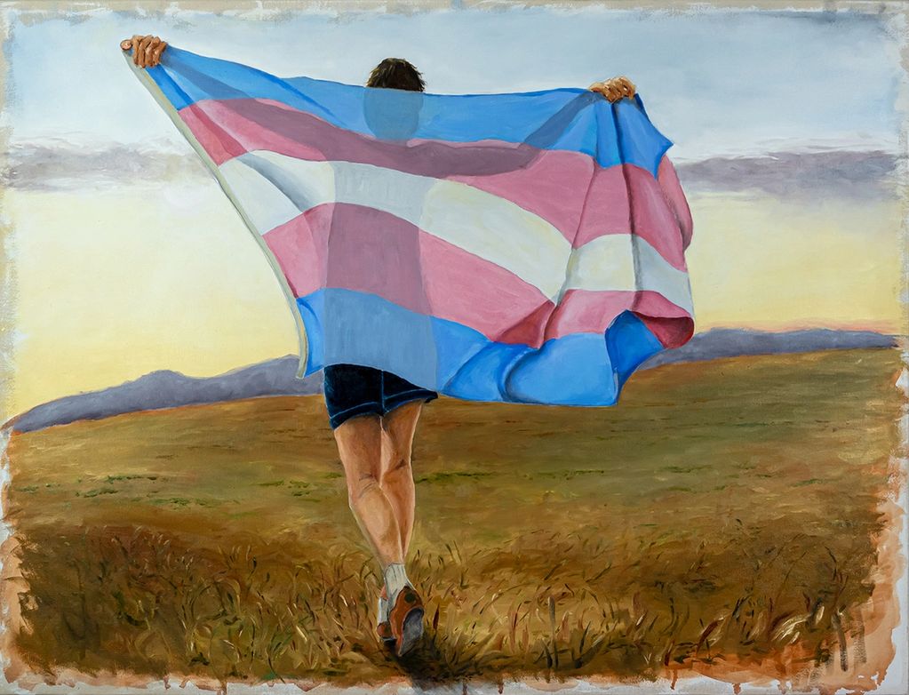 trans flag, trans child, freedom, LGBTQ 