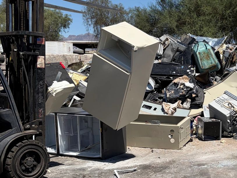 Refrigerator and freezer removal by
DGT Junk Removal serving San Tan Valley,
Queen Creek & East Mesa