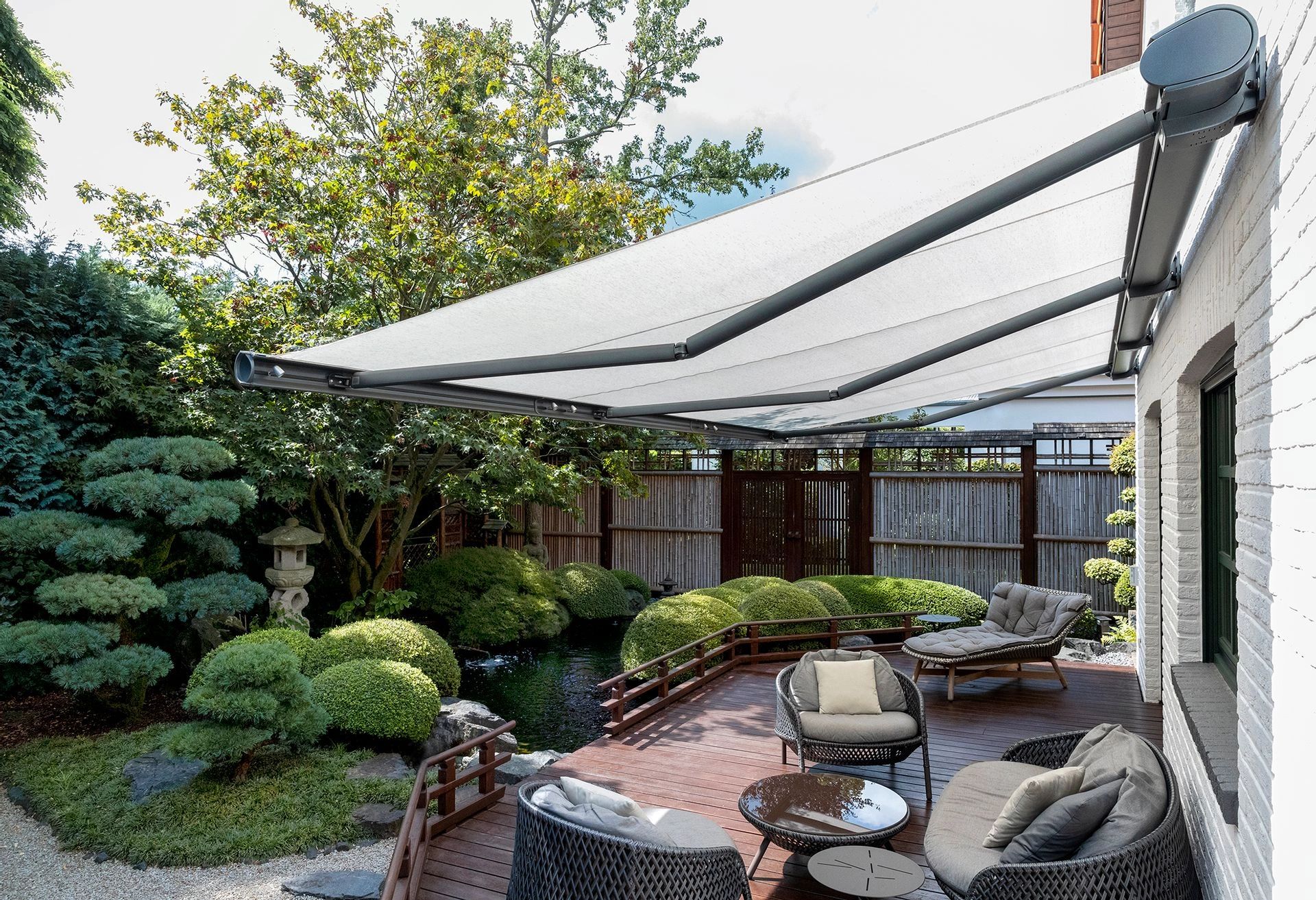 Protect yourself from all weathers with our designer awnings.