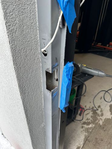 Frame was prepped incorrectly , jamb did not need electric strike cut out , repaired the issue and m