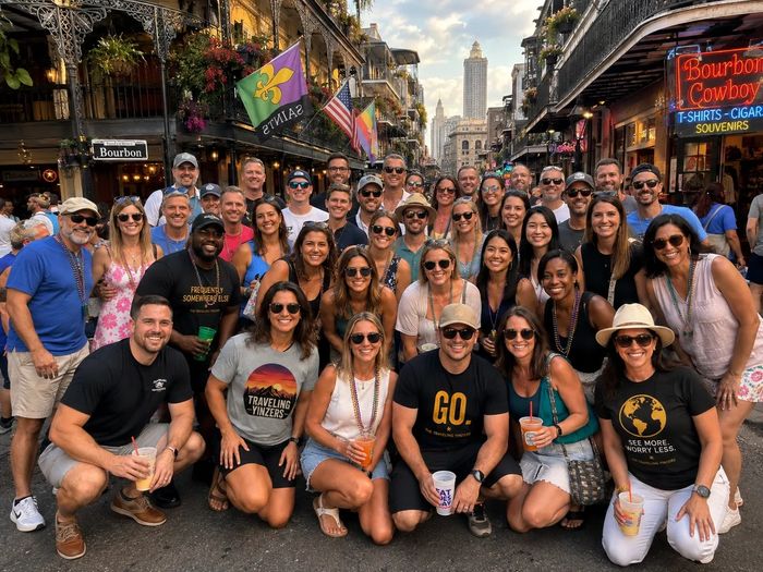 Group of Traveling Yinzers enjoying a great time in New Orleans.