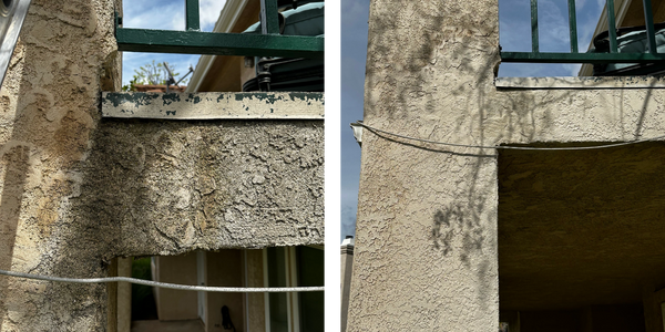 stucco discoloration repair