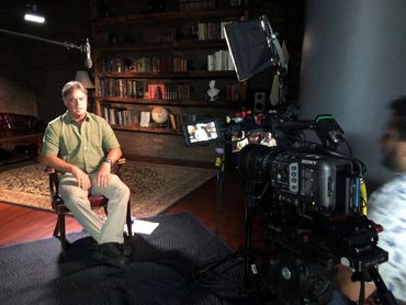 Bradley Williamson and the Producer behind the cameras.