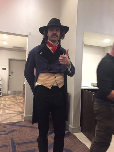 Expedition Unknown Cameraman dressed like the pirate Jean Lafitte.