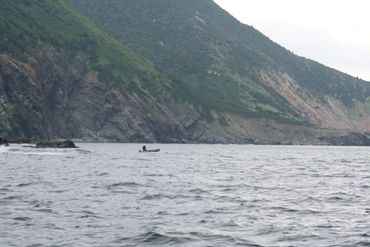 Money point in Canada where Bradley Williamson was diving and finding sunken treasure.