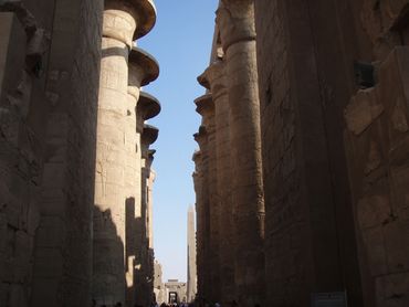 Inside the Temple of Luxor in Egypt