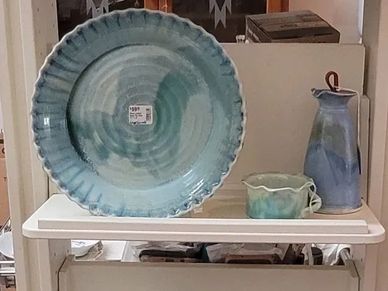 Various plates -- this is blue/green.