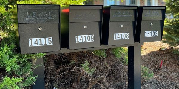 Mailboss mailboxes installed.