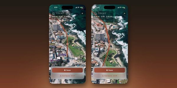 YOEME 3D route flyover replay of a run along the La Jolla coastline