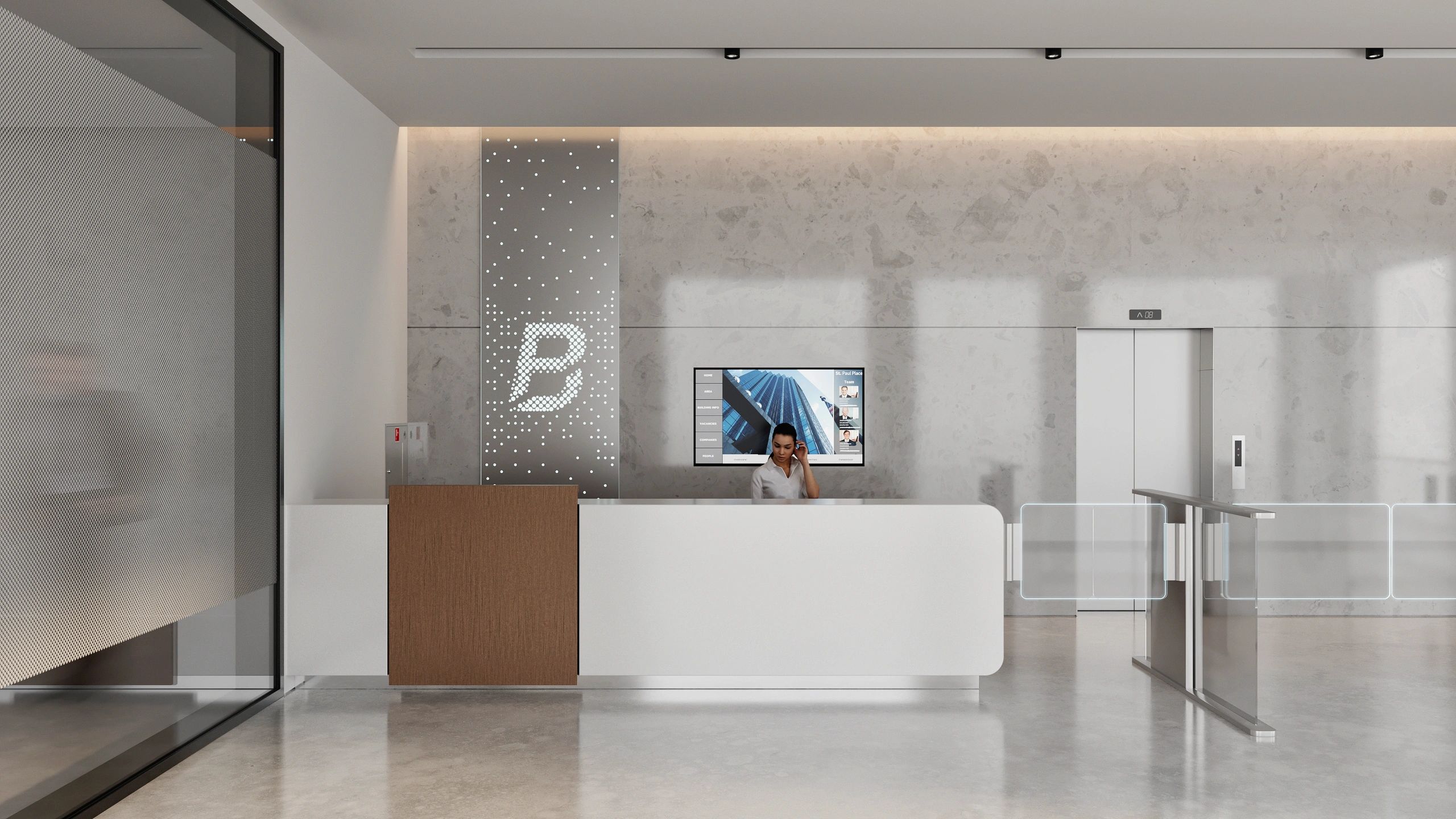 The benefit company bahrain reception interior design
