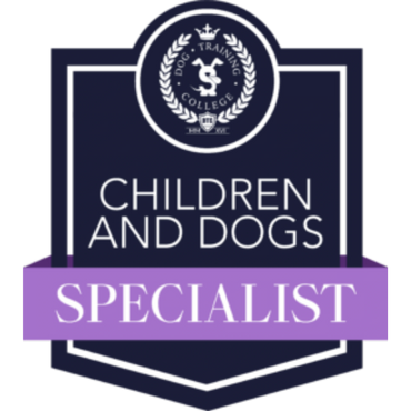 Children and dogs specialist badge from Dog Training College.