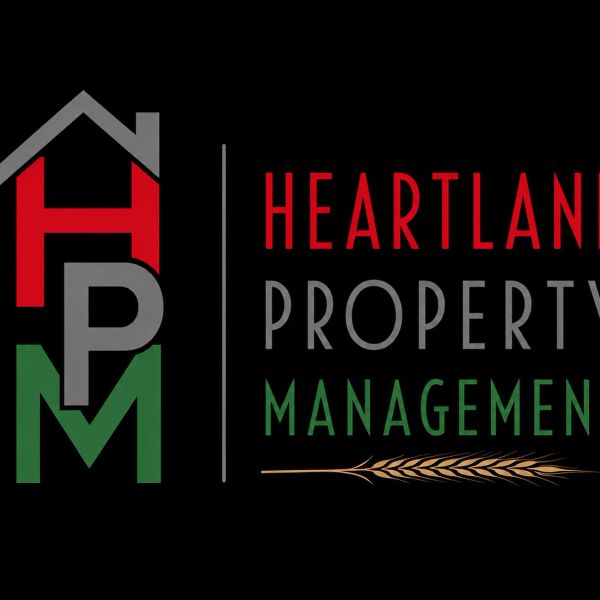 Heartland Property Management logo with HPM initials.