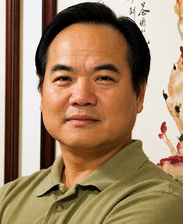 Confident middle-aged man in green polo shirt.