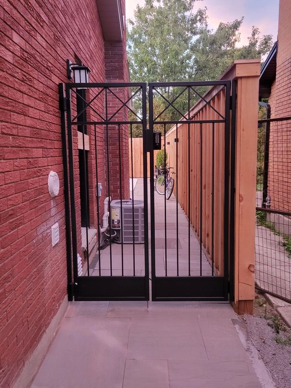 red iron design custom metalwork london ontario custom iron garden gate landscape design garden art