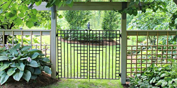 modern iron garden gate landscape design red iron design london ontario custom metal work wrought 