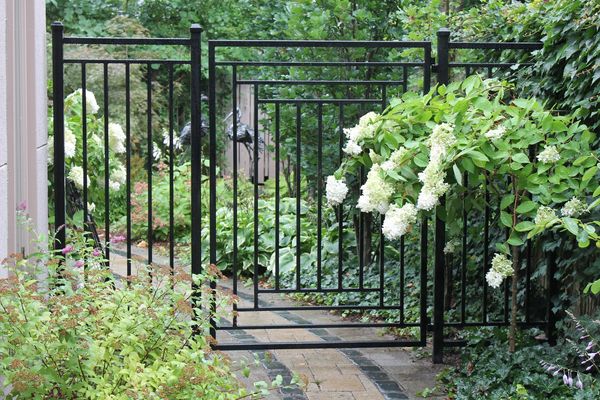 red iron design custom metalwork london ontario wrought iron steel decorative garden gate fencing