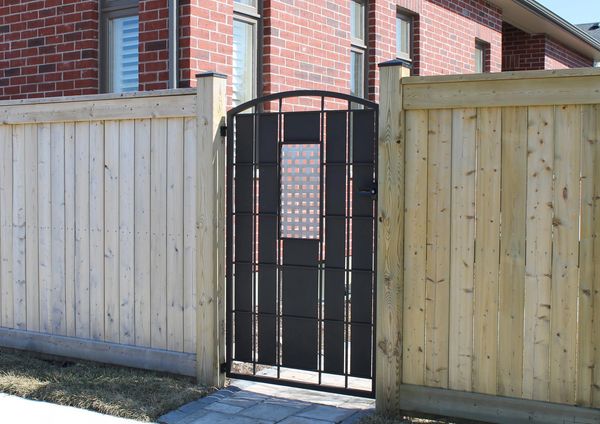 red iron design custom metalwork london ontario wrought iron steel decorative garden gate fencing