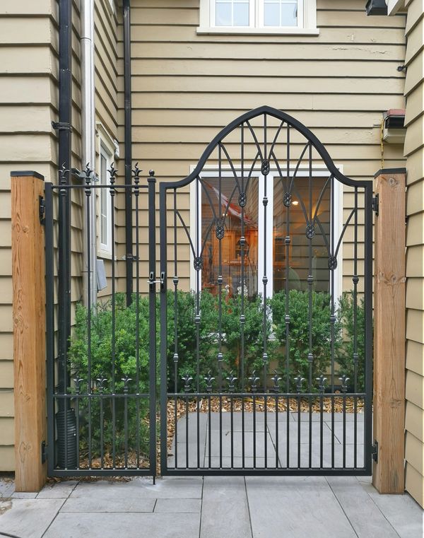red iron design custom metalwork london ontario wrought iron steel decorative garden gate fencing