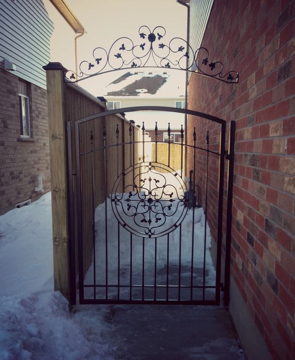 red iron design custom metalwork london ontario wrought iron steel decorative garden gate fencing