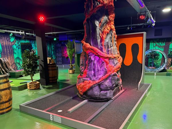 Volcano hole @ Ocean Island Adventure miniature golf - Gloucester