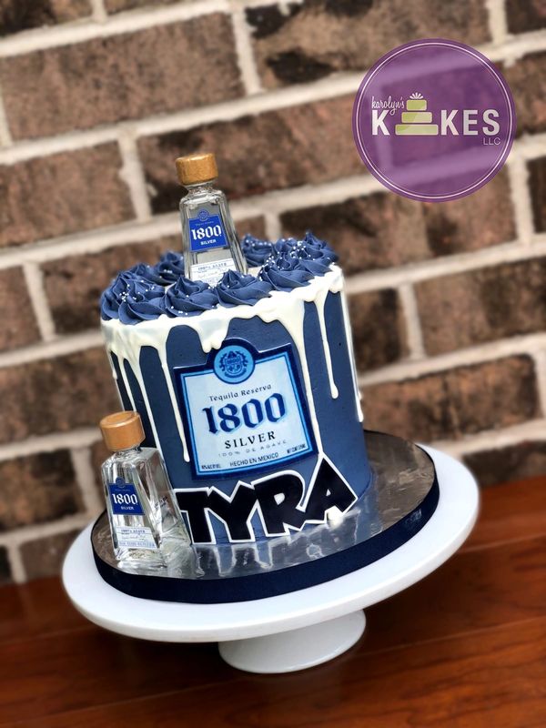 1800 tequila drip birthday cake