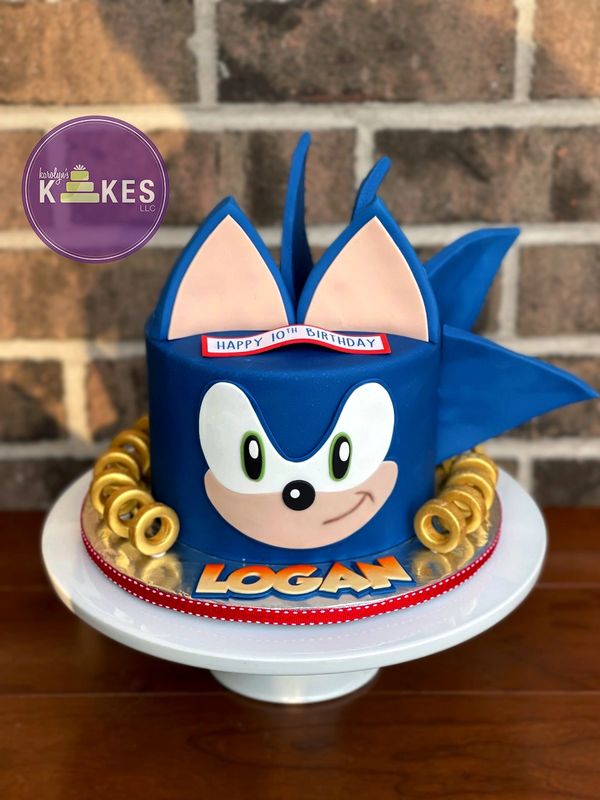 Sonic the hedgehog birthday cake
