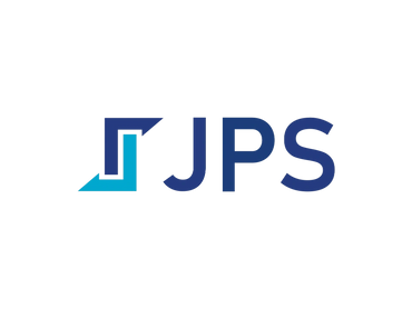 Modern JPS logo with blue geometric design and letters.