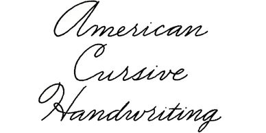 American Cursive Handwriting graphic