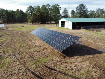 Ground mounted solar installation by Eastex Solar