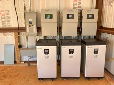 eastex solar installation with Sol-Ark inverters and Fortress Power batteries