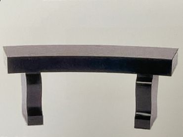 black granite curved bench memorial