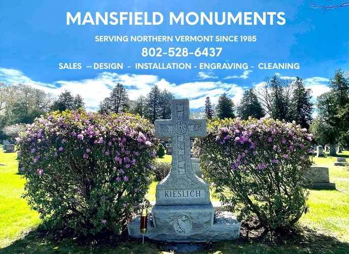 Vermont monument headstone sales design  installation cleaning dealer cemetery marker