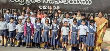 Students visiting Secretariat in Vijayawada for educational exposure and learning