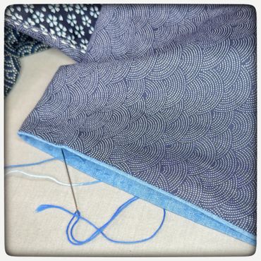 Mimi-guke edge stitch on happy coat sleeve