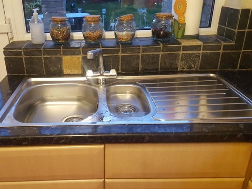 new kitchen sink and sink tap