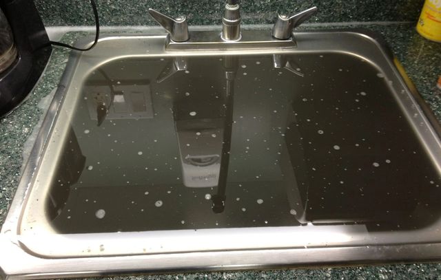 Blocked kitchen sink