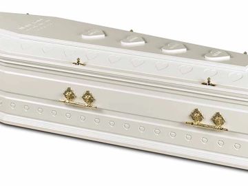 Jones funeral directors white coffin