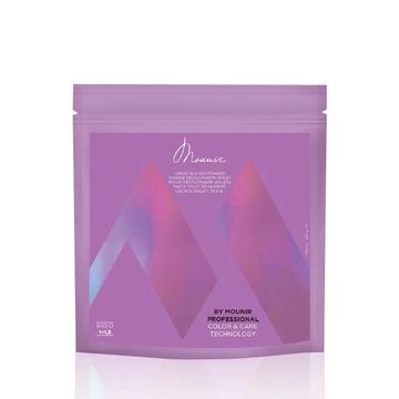 Purple professional hair color powder pouch.