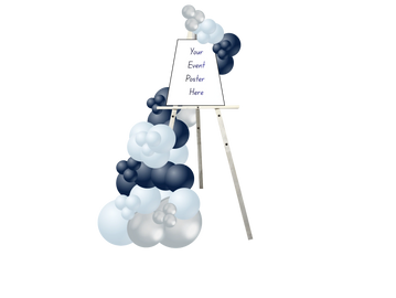 White or neutral wood easel