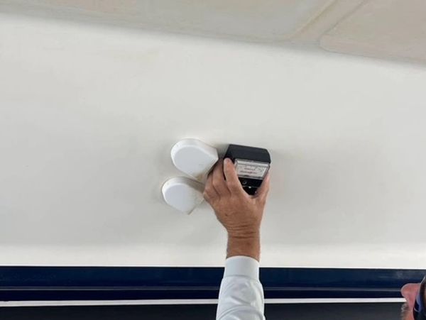 Markley Marine Surveying performing an insurance survey on a yacht in Fort Lauderdale, Florida