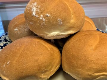 Fresh baked hamburger buns