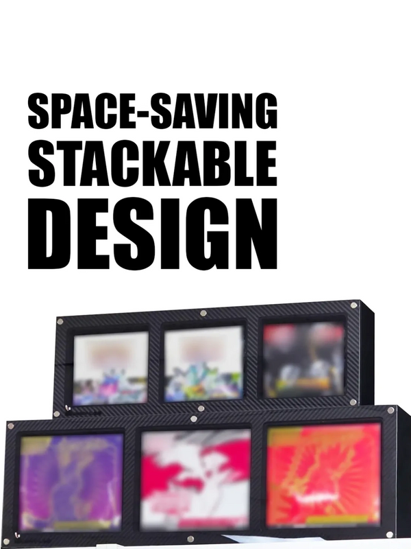 Stackable design for efficient space-saving storage.