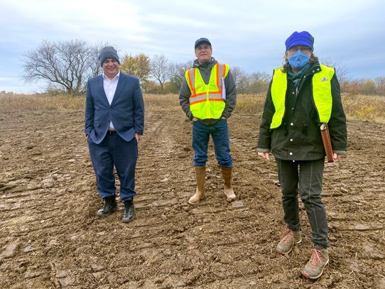 Wetland wildlife scrape at Gitzlaff Park, Somers, WI