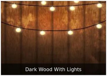 Dark Wood With Lights — Dark wood backdrop with lights for weddings.