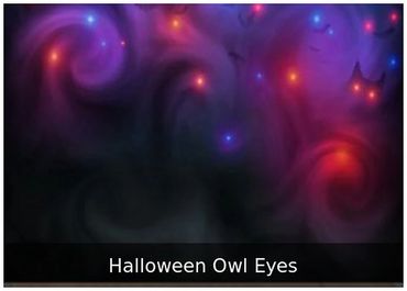 Halloween Owl Eyes — Spooky Halloween backdrop with glowing eyes.